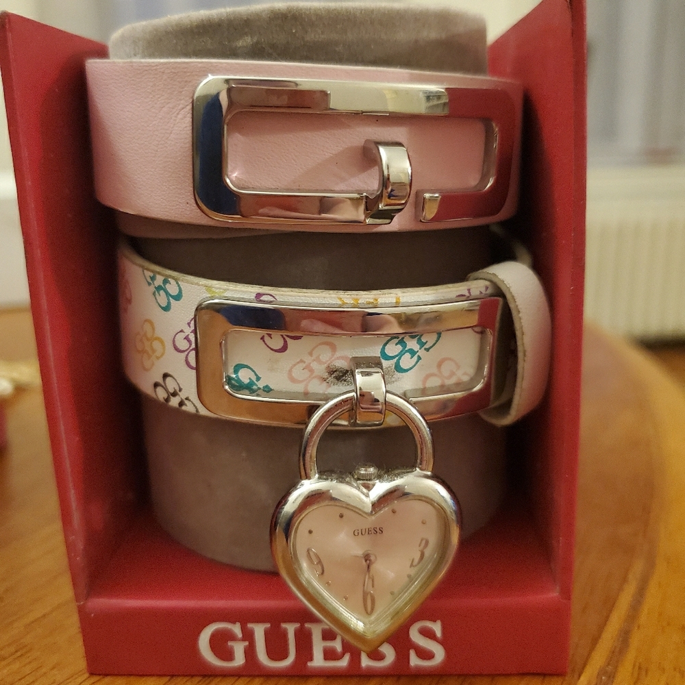 Girls' 2 piece wristbands/watch set